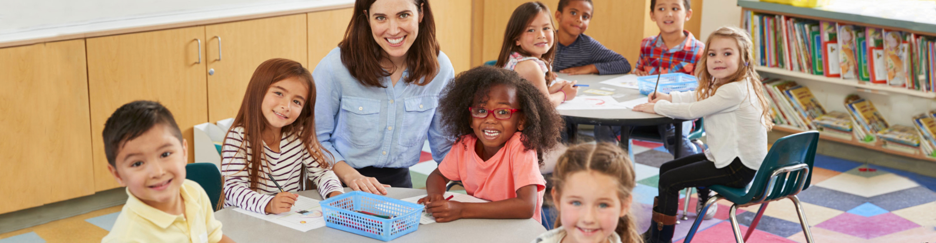 teacher with her pupils